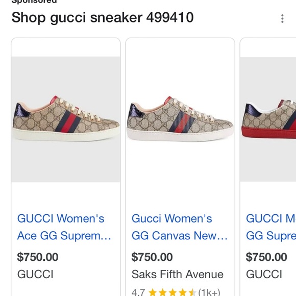New without tags:Gucci ace supreme sneakers! In size 40. - Picture 11 of 11
